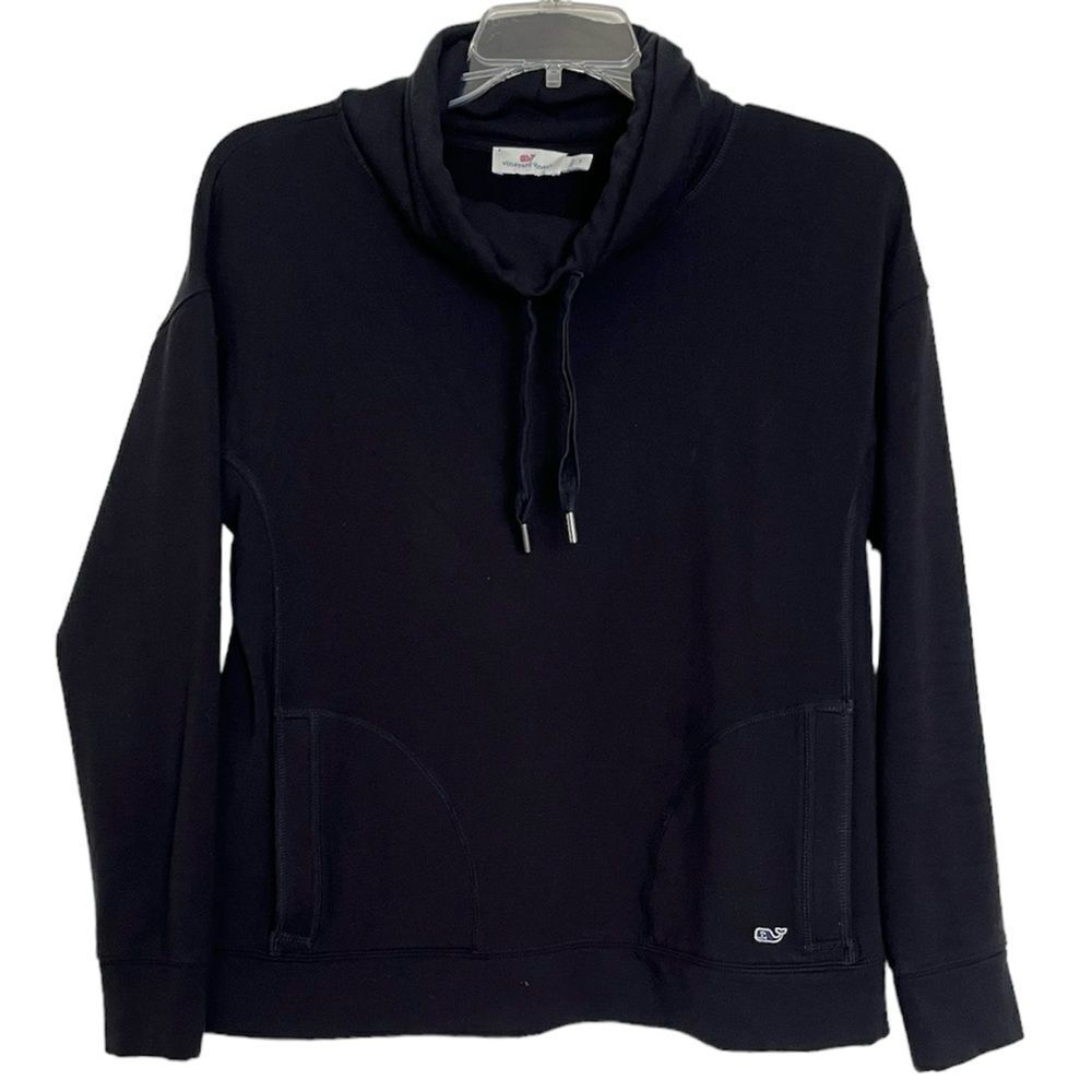 Vineyard Vines Drawstring Sweatshirt Cowl Neck Pullover Minimalist Fashion Small